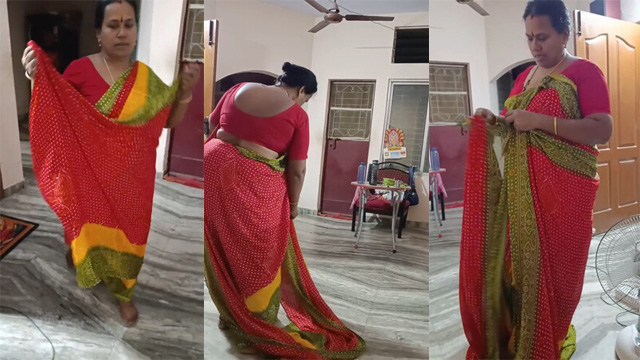 New Tamil Mom Dress Change Infront – son Secretly Recorded it Video Free