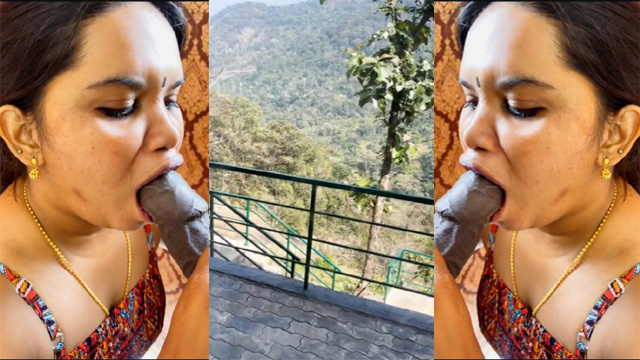 Mallu Aswathy Achu Aunty Blowjob Resort Balcony Video Leaked