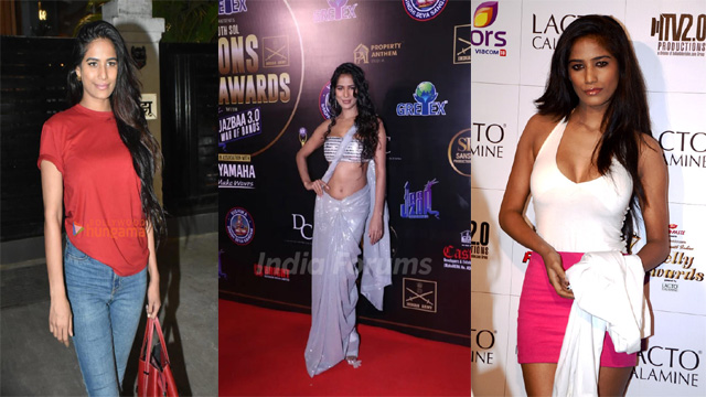 Actress Poonam Pandey Saree Trip Nude