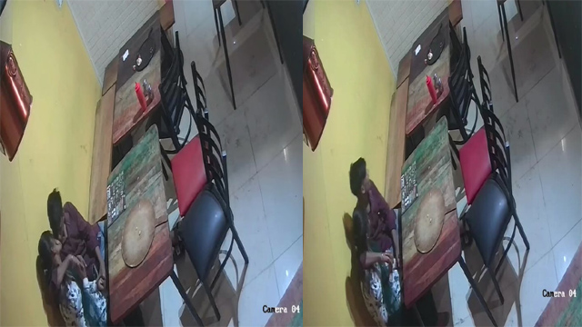 College Lovers Kissing And – Romance In Restaurant Video