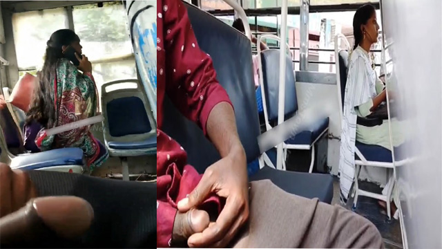 Daring Horny Guy Flash Dick Inside Bus Mms