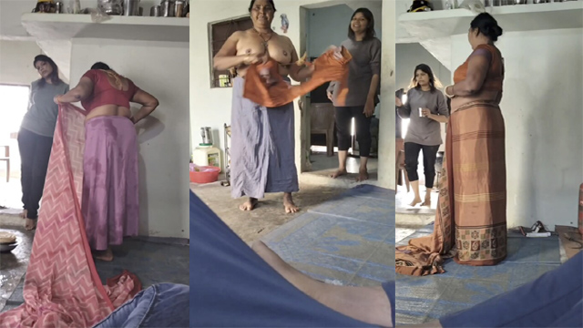Naughty Mom Changing After Bath – Infront And Her Sis Mms