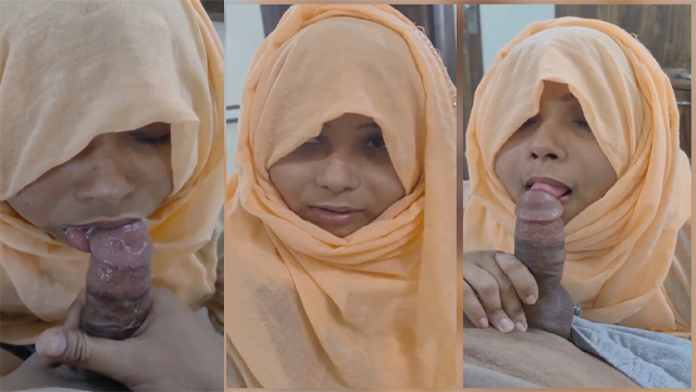 Hijabi Wife Giving Blowjob To Lover & Talking