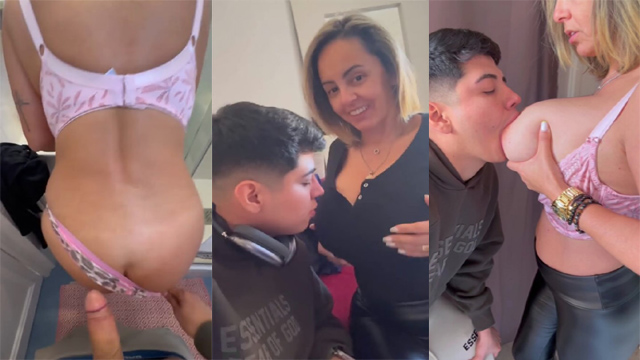 Son Sucks Her Mom’s Huge Tits Big Cock Fuck