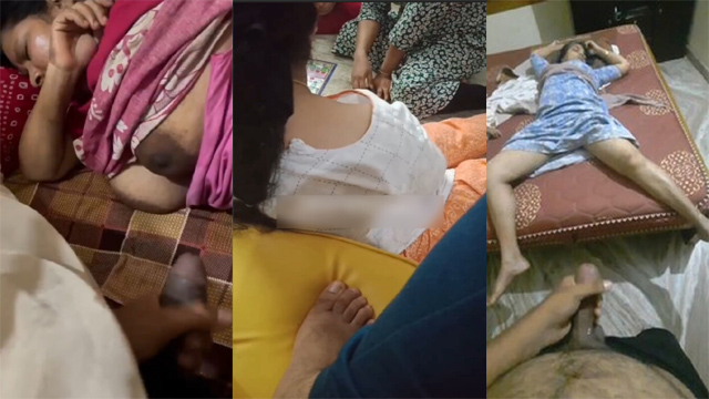 Two Horny Son Masturbating By – Watching Sleeping Family Members