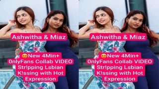 Ashwitha & Miaz Collab – Lesbian Boobs Pussy Show MMS