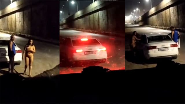 Indian Cheating Wife – Her Driver on The Road