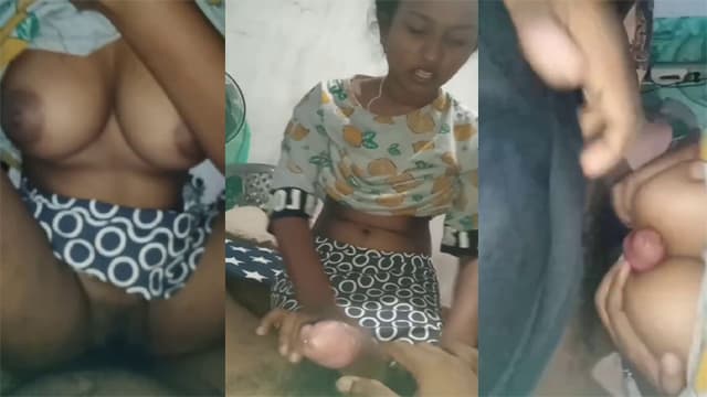 Lankan Girlfriend Titjob – Hard Squeeze BF MMS