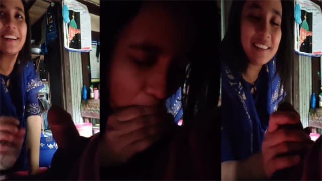 College Slim Babe – BF Dick Suck Leaked MMS