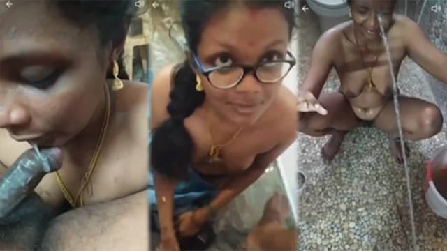 Tamil Young Wife Milky Boobs Piss on Cum in Mouth